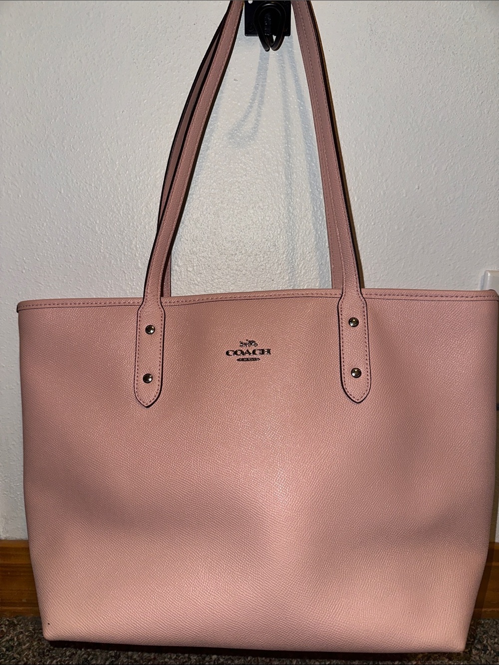 Coach Blush Pink Pebbled Leather Tote